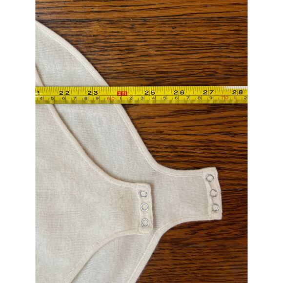 LouLou Studio Cream Cashmere Pullover Bodysuit Sweater Top Women's Size XS - Picture 7 of 9